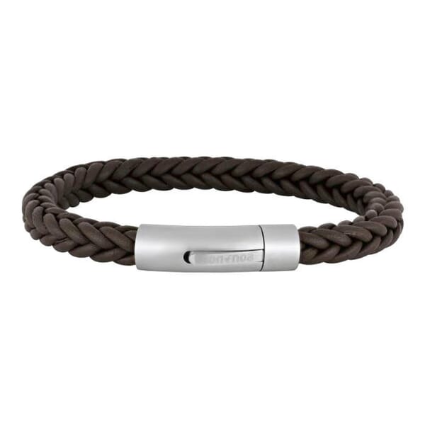 Herrearmbånd i calvelskinn, mørkebrun, 19 cm. SON of NOA - 897025BROWN19